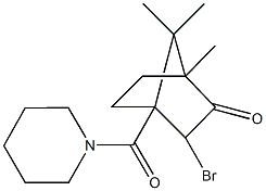 3-bromo-1,7,7-trimethyl-4-(1-piperidinylcarbonyl)bicyclo[2.2.1]heptan-2-one 结构式