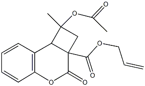 allyl 1-(acetyloxy)-1-methyl-3-oxo-1,8b-dihydro-2H-cyclobuta[c]chromene-2a(3H)-carboxylate 结构式