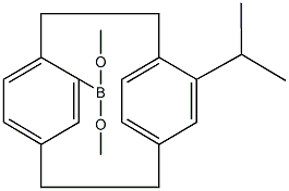 dimethyl 12-isopropyltricyclo[8.2.2.2~4,7~]hexadeca-1(12),4,6,10,13,15-hexaen-5-ylboronate 结构式