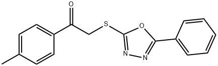 1-(4-methylphenyl)-2-[(5-phenyl-1,3,4-oxadiazol-2-yl)sulfanyl]ethanone 结构式