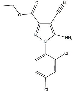 ethyl 5-amino-4-cyano-1-(2,4-dichlorophenyl)-1H-pyrazole-3-carboxylate 结构式