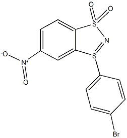 1-(4-bromophenyl)-6-nitro-1lambda~4~,3,2-benzodithiazole 3,3-dioxide 结构式