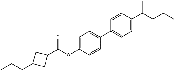 4'-(1-methylbutyl)[1,1'-biphenyl]-4-yl 3-propylcyclobutanecarboxylate 结构式