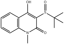 3-(tert-butylsulfinyl)-4-hydroxy-1-methyl-2(1H)-quinolinone 结构式