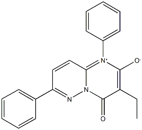 3-ethyl-4-oxo-1,7-diphenyl-4H-pyrimido[1,2-b]pyridazin-1-ium-2-olate 结构式