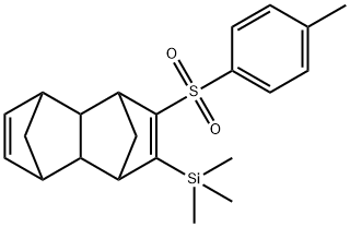 4-methylphenyl 5-(trimethylsilyl)tetracyclo[6.2.1.1~3,6~.0~2,7~]dodeca-4,9-dien-4-yl sulfone 结构式