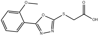 {[5-(2-methoxyphenyl)-1,3,4-oxadiazol-2-yl]sulfanyl}acetic acid 结构式