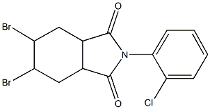 5,6-dibromo-2-(2-chlorophenyl)hexahydro-1H-isoindole-1,3(2H)-dione 结构式