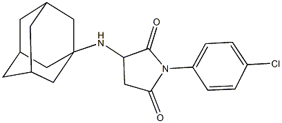 1-(4-chlorophenyl)-3-(tricyclo[3.3.1.1~3,7~]dec-1-ylamino)pyrrolidine-2,5-dione 结构式