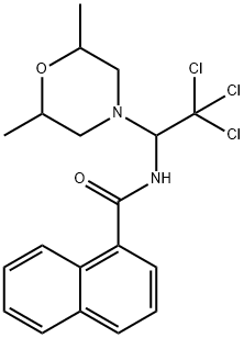 N-[2,2,2-trichloro-1-(2,6-dimethylmorpholin-4-yl)ethyl]-1-naphthamide 结构式