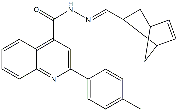 N'-(bicyclo[2.2.1]hept-5-en-2-ylmethylene)-2-(4-methylphenyl)-4-quinolinecarbohydrazide 结构式