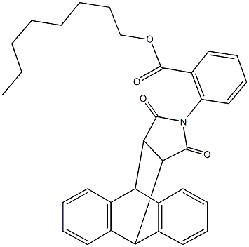 octyl 2-(16,18-dioxo-17-azapentacyclo[6.6.5.0~2,7~.0~9,14~.0~15,19~]nonadeca-2,4,6,9,11,13-hexaen-17-yl)benzoate 结构式