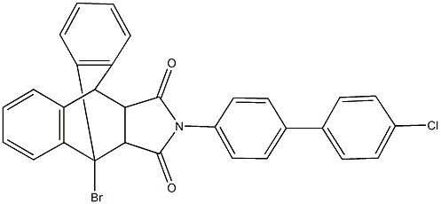 1-bromo-17-(4'-chloro[1,1'-biphenyl]-4-yl)-17-azapentacyclo[6.6.5.0~2,7~.0~9,14~.0~15,19~]nonadeca-2,4,6,9,11,13-hexaene-16,18-dione 结构式