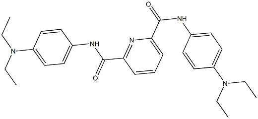 N~2~,N~6~-bis[4-(diethylamino)phenyl]pyridine-2,6-dicarboxamide 结构式