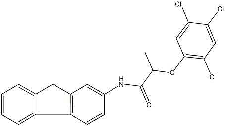 N-(9H-fluoren-2-yl)-2-(2,4,5-trichlorophenoxy)propanamide 结构式