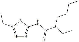 2-ethyl-N-(5-ethyl-1,3,4-thiadiazol-2-yl)hexanamide 结构式