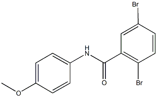 2,5-dibromo-N-(4-methoxyphenyl)benzamide 结构式