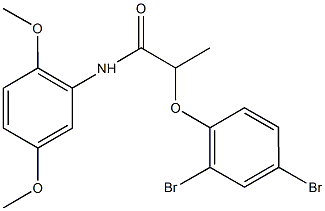 2-(2,4-dibromophenoxy)-N-(2,5-dimethoxyphenyl)propanamide 结构式