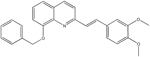 8-(benzyloxy)-2-[2-(3,4-dimethoxyphenyl)vinyl]quinoline 结构式