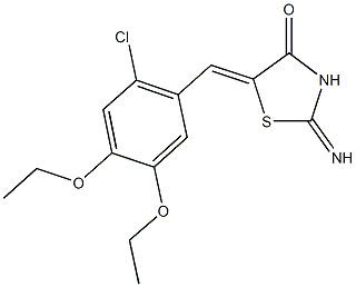 5-(2-chloro-4,5-diethoxybenzylidene)-2-imino-1,3-thiazolidin-4-one 结构式