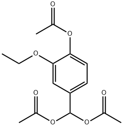 (acetyloxy)[4-(acetyloxy)-3-ethoxyphenyl]methyl acetate 结构式
