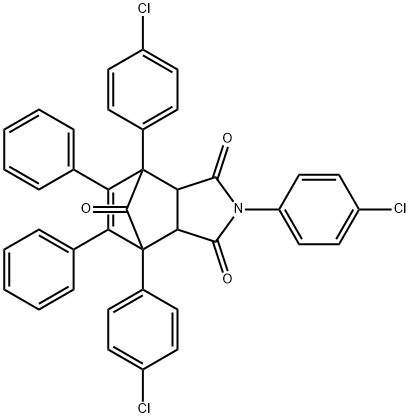 1,4,7-tris(4-chlorophenyl)-8,9-diphenyl-4-azatricyclo[5.2.1.0~2,6~]dec-8-ene-3,5,10-trione 结构式