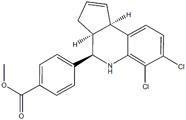 methyl 4-(6,7-dichloro-3a,4,5,9b-tetrahydro-3H-cyclopenta[c]quinolin-4-yl)benzoate 结构式