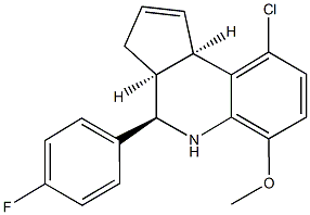 9-chloro-4-(4-fluorophenyl)-6-methoxy-3a,4,5,9b-tetrahydro-3H-cyclopenta[c]quinoline 结构式