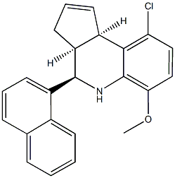 9-chloro-4-(1-naphthyl)-3a,4,5,9b-tetrahydro-3H-cyclopenta[c]quinolin-6-yl methyl ether 结构式