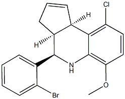 4-(2-bromophenyl)-9-chloro-6-methoxy-3a,4,5,9b-tetrahydro-3H-cyclopenta[c]quinoline 结构式