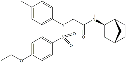 N-bicyclo[2.2.1]hept-2-yl-2-{[(4-ethoxyphenyl)sulfonyl]-4-methylanilino}acetamide 结构式