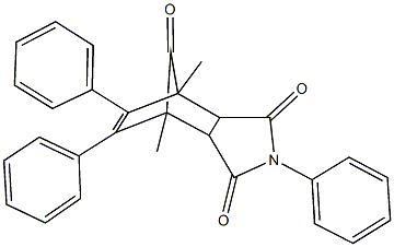 1,7-dimethyl-4,8,9-triphenyl-4-azatricyclo[5.2.1.0~2,6~]dec-8-ene-3,5,10-trione 结构式