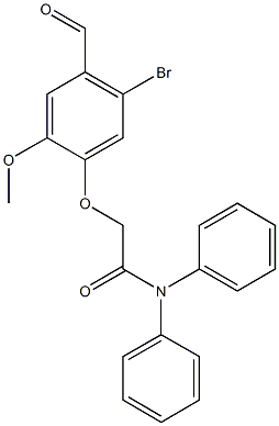 2-(5-溴-4-甲酰基-2-甲氧基苯氧基)-N,N-二苯基乙酰胺 结构式