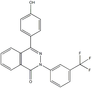 4-(4-hydroxyphenyl)-2-[3-(trifluoromethyl)phenyl]phthalazin-1(2H)-one 结构式