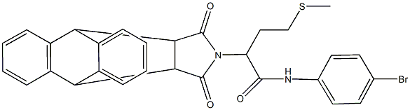 N-(4-bromophenyl)-2-(16,18-dioxo-17-azapentacyclo[6.6.5.0~2,7~.0~9,14~.0~15,19~]nonadeca-2,4,6,9,11,13-hexaen-17-yl)-4-(methylsulfanyl)butanamide 结构式