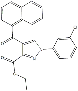 ethyl 1-(3-chlorophenyl)-4-(1-naphthoyl)-1H-pyrazole-3-carboxylate 结构式