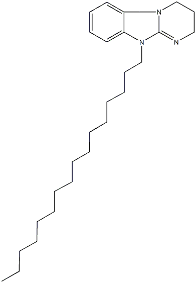 10-hexadecyl-2,3,4,10-tetrahydropyrimido[1,2-a]benzimidazole 结构式