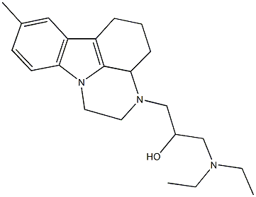 1-(diethylamino)-3-(8-methyl-1,2,3a,4,5,6-hexahydro-3H-pyrazino[3,2,1-jk]carbazol-3-yl)-2-propanol 结构式