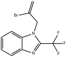 1-(2-bromo-2-propenyl)-2-(trifluoromethyl)-1H-benzimidazole 结构式