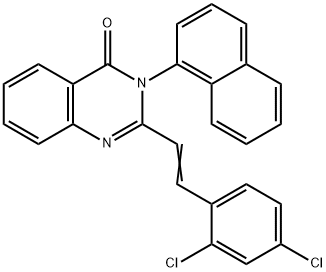 2-[2-(2,4-dichlorophenyl)vinyl]-3-(1-naphthyl)-4(3H)-quinazolinone 结构式