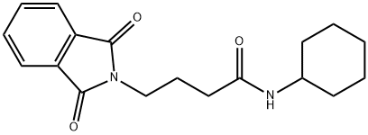 N-cyclohexyl-4-(1,3-dioxo-1,3-dihydro-2H-isoindol-2-yl)butanamide 结构式