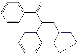 1,2-diphenyl-3-(1-pyrrolidinyl)-1-propanone 结构式