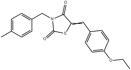 5-(4-ethoxybenzylidene)-3-(4-methylbenzyl)-1,3-thiazolidine-2,4-dione 结构式