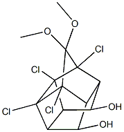 2,3,5,6-tetrachloro-4,4-dimethoxypentacyclo[5.4.0.0~2,6~.0~3,10~.0~5,9~]undecane-8,11-diol 结构式