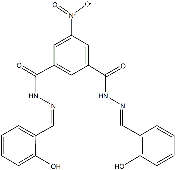 N'~1~,N'~3~-bis(2-hydroxybenzylidene)-5-nitroisophthalohydrazide 结构式