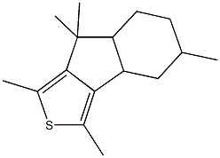 1,3,5,8,8-pentamethyl-4,5,6,7,7a,8-hexahydro-3bH-indeno[1,2-c]thiophene 结构式