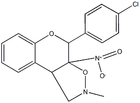 4-(4-chlorophenyl)-3a-nitro-2-methyl-1,3a,4,9b-tetrahydro-2H-chromeno[4,3-d]isoxazole 结构式