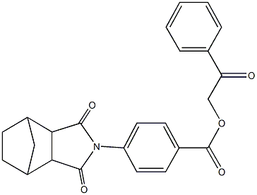 2-oxo-2-phenylethyl 4-(3,5-dioxo-4-azatricyclo[5.2.1.0~2,6~]dec-4-yl)benzoate 结构式
