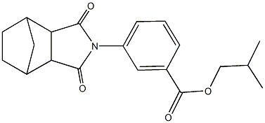 isobutyl 3-(3,5-dioxo-4-azatricyclo[5.2.1.0~2,6~]dec-4-yl)benzoate 结构式