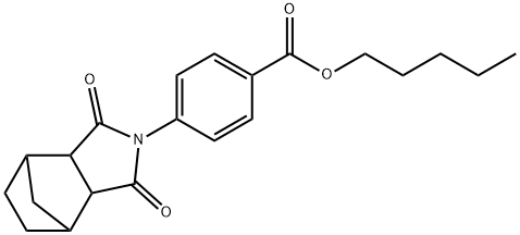 pentyl 4-(3,5-dioxo-4-azatricyclo[5.2.1.0~2,6~]dec-4-yl)benzoate 结构式